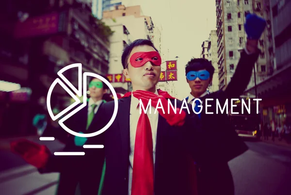 スーパー ヒーロー マスクのビジネスマン — ストック写真