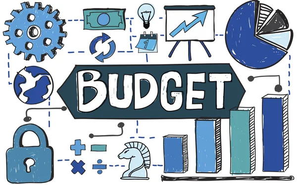 Költségvetési és pénzügyi tervezés — Stock Fotó