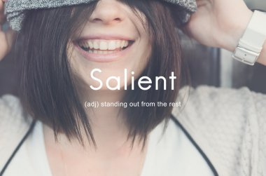 gülüyor ve şapka kız