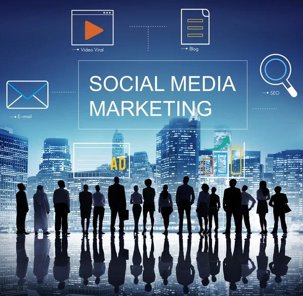 Conceito de Marketing de Mídia Social — Fotografia de Stock