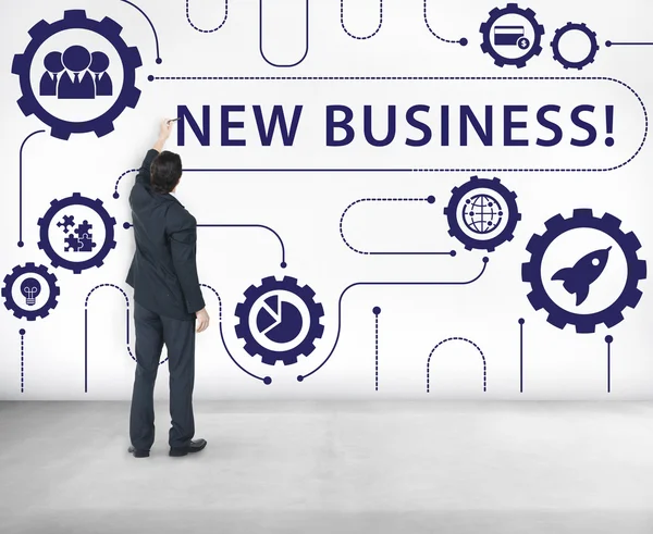 Zakenman en nieuwe Business Concept — Stockfoto