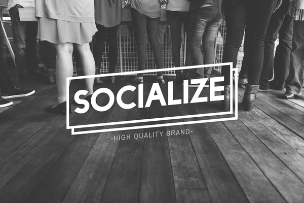 Persone con Socialize Concept — Foto Stock