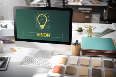 bilgisayar monitöründe çalışma alanı tablosu