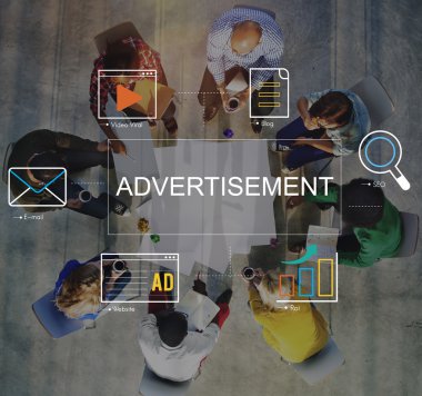 İş adamları ve reklam kavramı