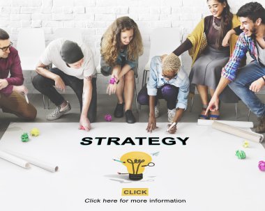 Kattaki insanlar çizim afiş