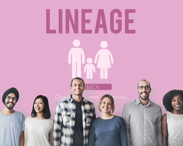 Diversidade pessoas com Lineage — Fotografia de Stock