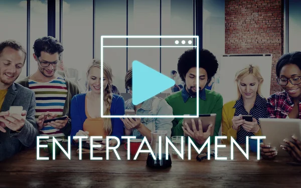 Diversidade Pessoas e Entretenimento Conceito — Fotografia de Stock