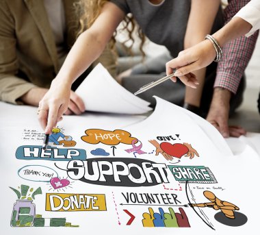 Poster ve destek çalışma tasarımcılar