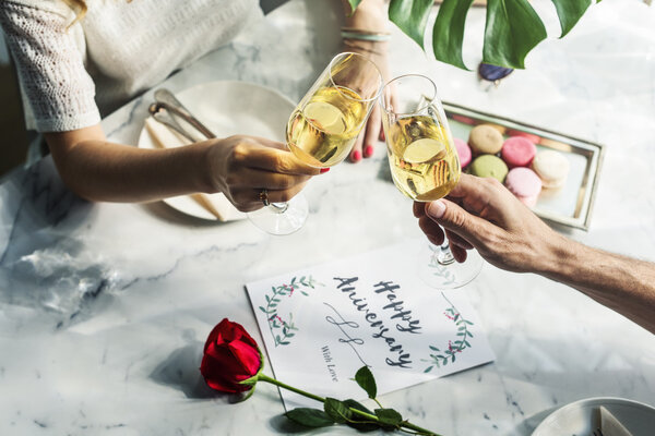 Couple having Anniversary Celebration — Stock Photo, Image