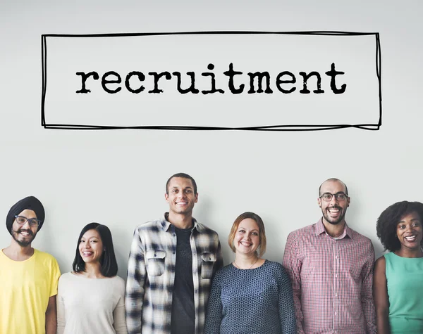 Diversiteit mensen met recruitment — Stockfoto