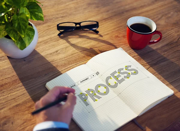 Man working with Process Concept — Stock Photo, Image