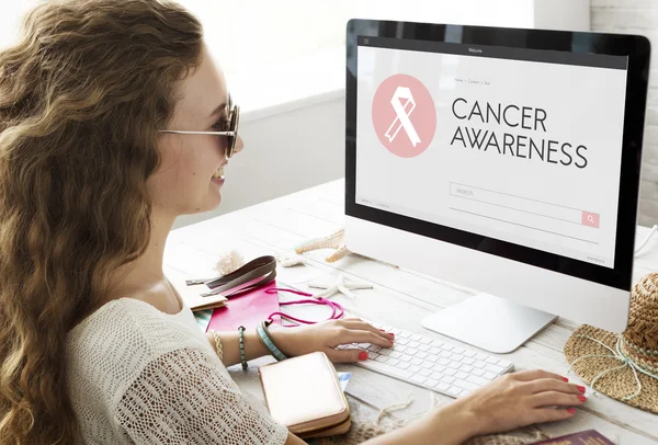 Pink Ribbon as Breast Cancer Concept — Stock Photo, Image