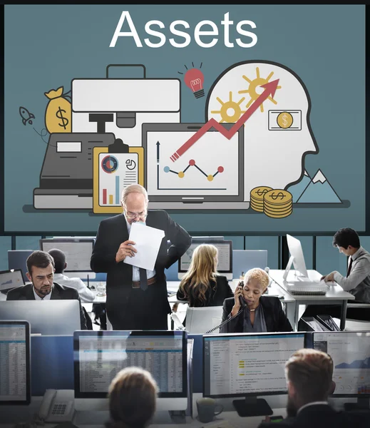 Business workers and Assets — Stock Photo, Image