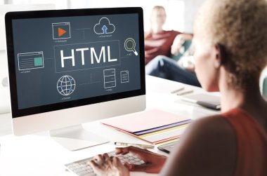 işkadını üstünde bilgisayar html ile çalışma