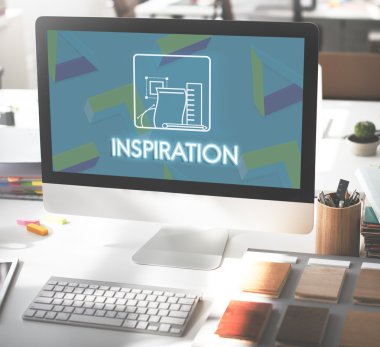 bilgisayar monitöründe işyeri Resepsiyon