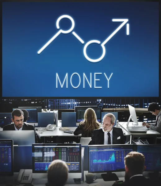 Business arbetstagare och pengar — Stockfoto