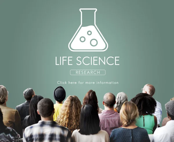 Pessoas no seminário com Ciências da Vida — Fotografia de Stock
