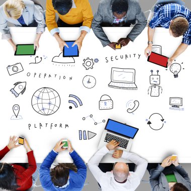 çalışan iş adamları 