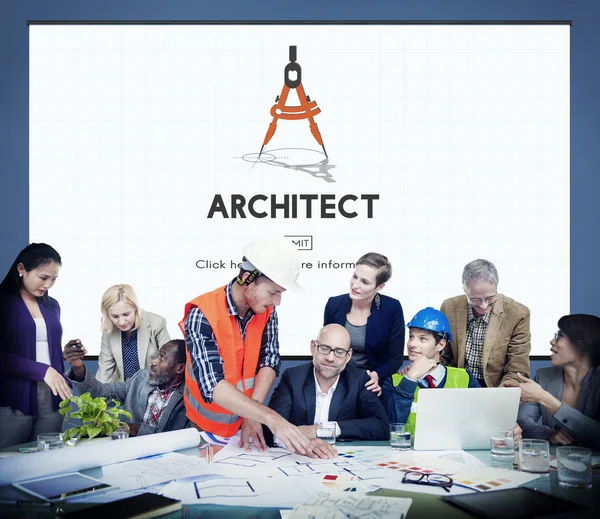 Építészek-ülésen csoportja — Stock Fotó