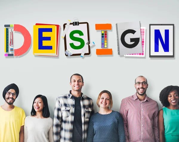Diversidade pessoas com design — Fotografia de Stock