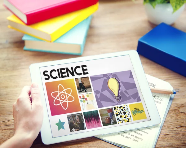 Digital Tablet with Science Concept — Stock fotografie