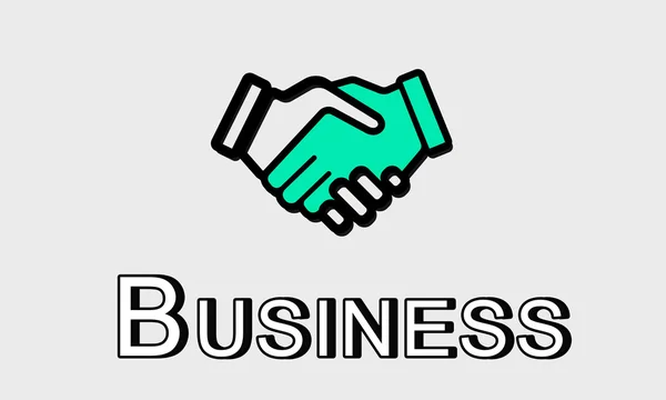 Segno di stretta di mano e concetto di business — Foto Stock