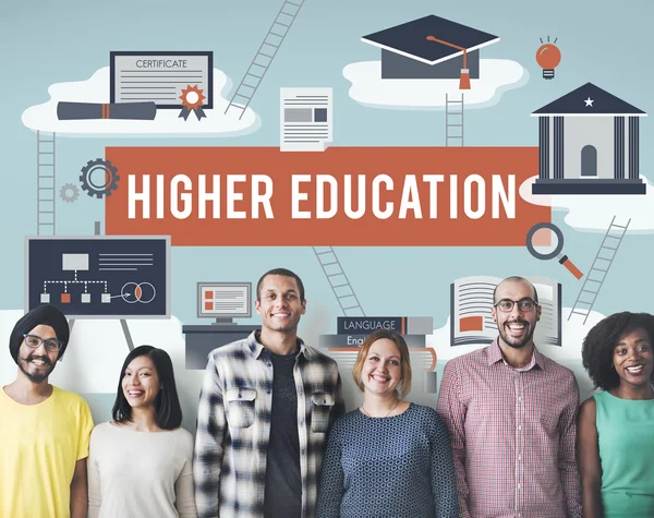 Diversity people with Higher Education — Stock Photo, Image