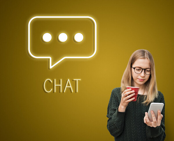 Young woman with smart phone