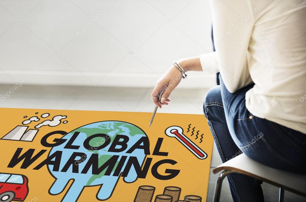 poster with Global Warming Concept