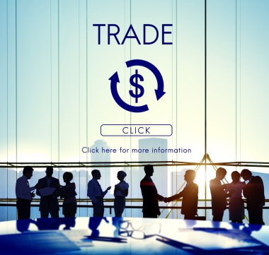 İş adamları ve finansal ticaret kavramı 