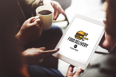 tablet ve kahve grubu