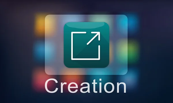 Ikona aplikacji Creative — Zdjęcie stockowe