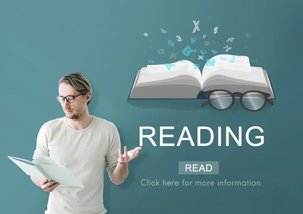 읽기를 사용 하는 사업 — 스톡 사진