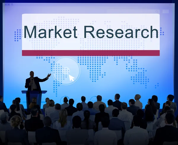 Pessoas no seminário e pesquisa de mercado — Fotografia de Stock