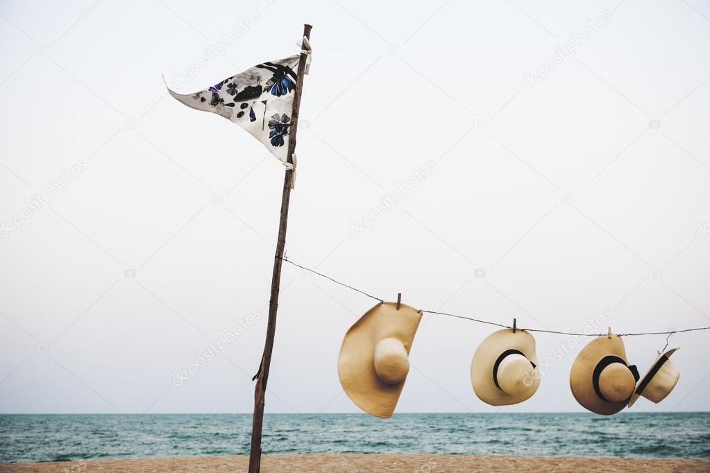 Hanging Hat on Beach