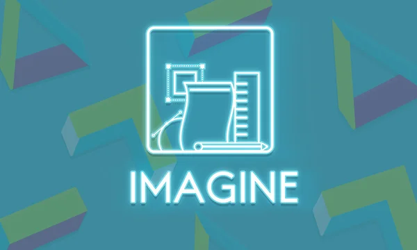 Graphic Text and Imagine Concept — Stock Photo, Image