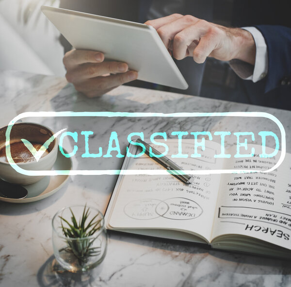 Businessman browsing in tablet