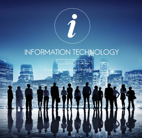 Gente de negocios y concepto de tecnología de la información — Foto de Stock