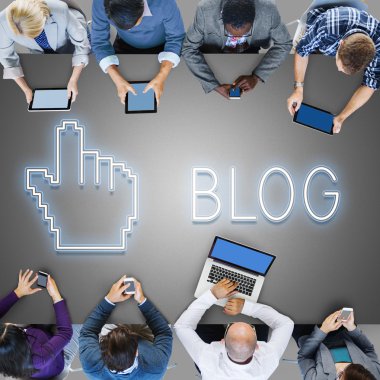 Dijital cihazlar kullanarak iş adamları