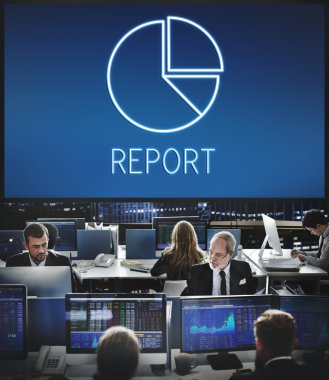 çalışma iş adamları ve rapor