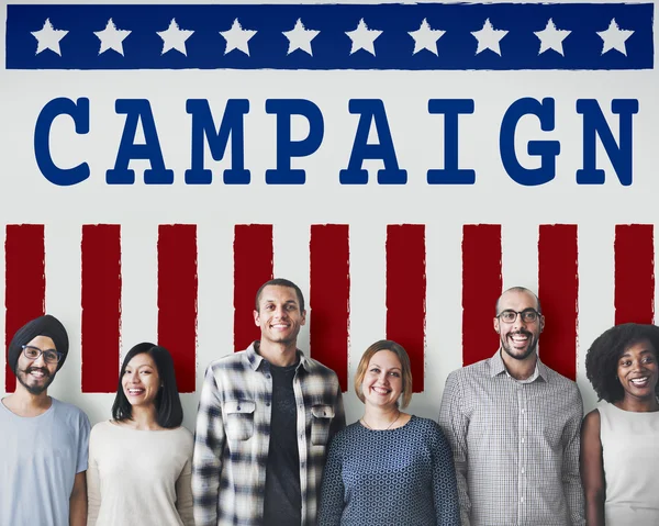 Diversity people with Campaign — Stock Photo, Image