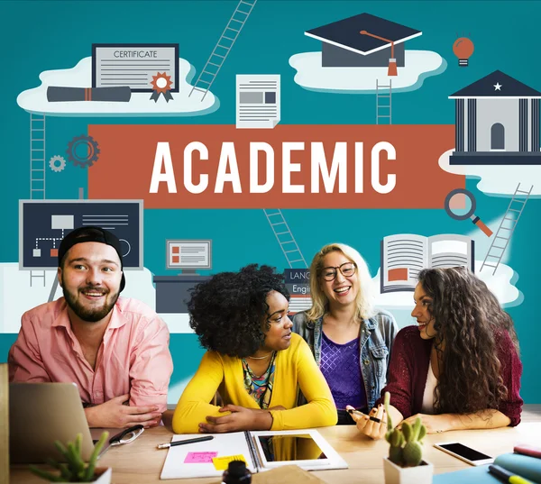 College students studying together — Stock Photo, Image