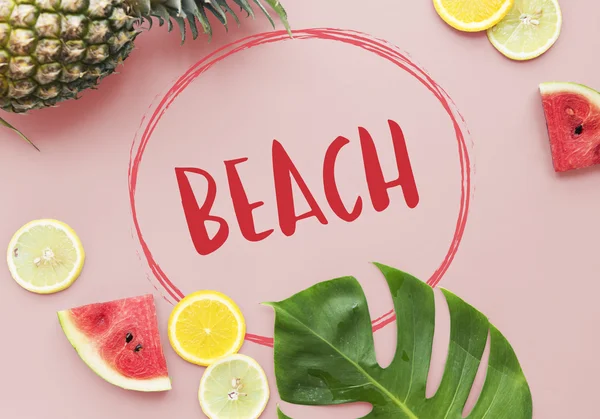 Diseño de verano con frutas — Foto de Stock