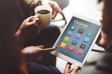 tablet ve kahve grubu
