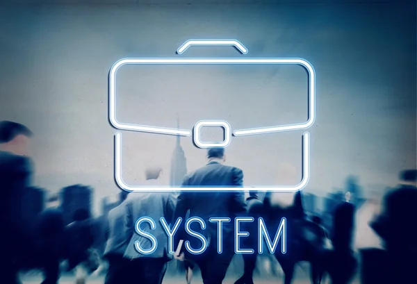 Affärsmän och System koncept — Stockfoto