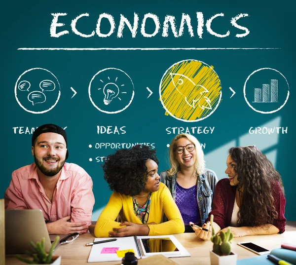 College students studying together — Stock Photo, Image