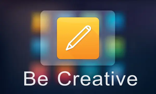Ikona aplikacji Creative — Zdjęcie stockowe