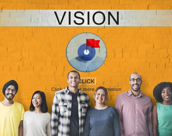 Diversidade pessoas com visão — Fotografia de Stock