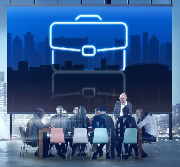 Groep zakenmensen op vergadering — Stockfoto