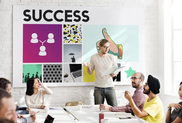 Spotkanie biznesowe z sukcesem — Zdjęcie stockowe